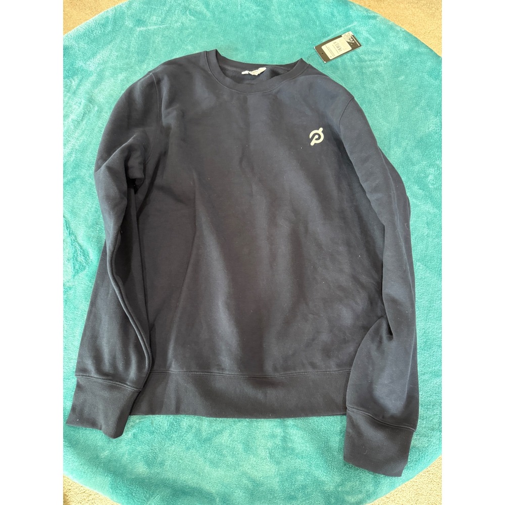 Peloton GN Fleece Crewneck Sweatshirt 515 Navy Blue Graphic Pullover Mens Medium